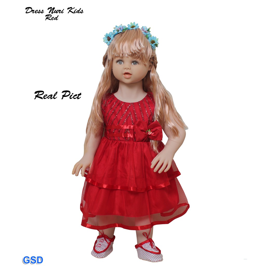 Dress Kids nuri/ Brukat Anak Premium/ Baju Pesta Anak/ Terusan Anak Dress