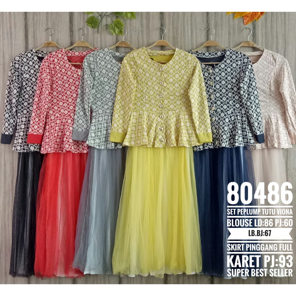 SET PEPLUM TUTU VIONA ATASAN DAN ROK TUTU REAL PICT SETELAN PESTA SETELAN BRUKAT ROK SKIRT RUMAH KEBAYA BANDUNG RUMAH SONGKET BANDUNG
