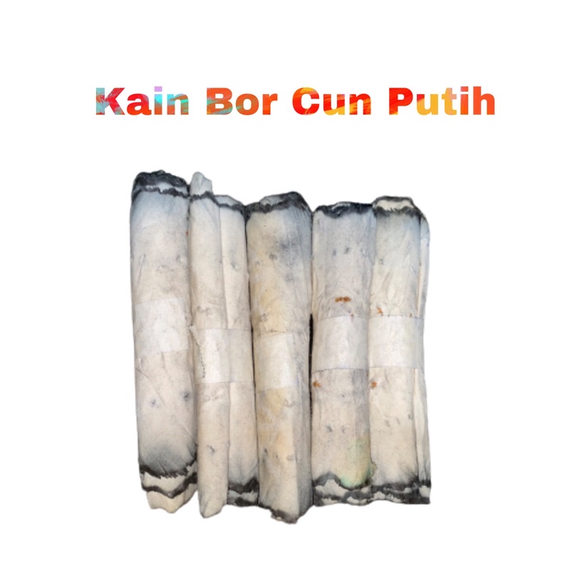 KAIN POLES BOR CUN BOR TUNNER PUTIH FINISHING