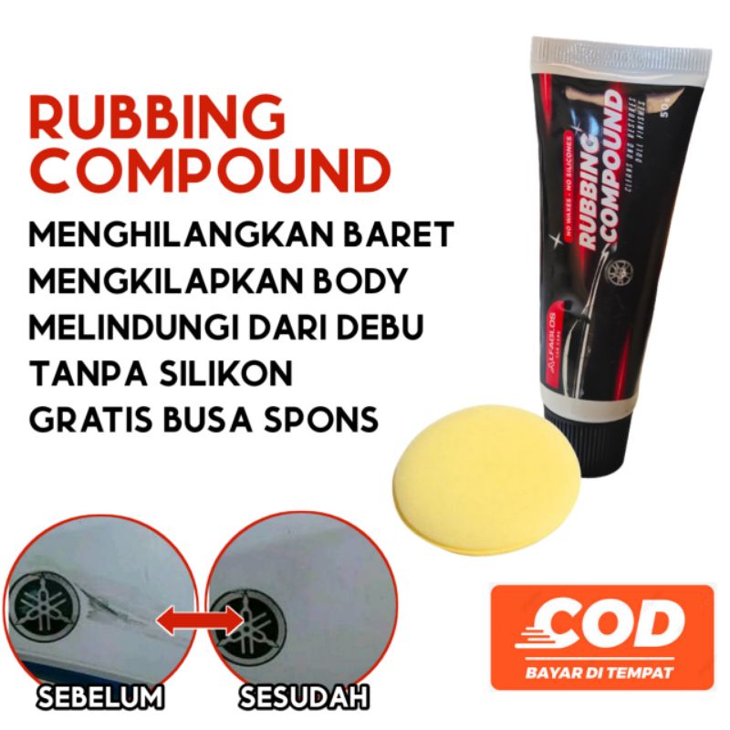 Rubbing Compound Body Mobil Motor Helm Doff Penghilang Baret Lecet Terbaik Alf