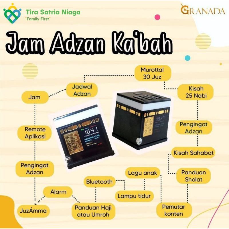 JAM ADZAN KABAH/ KA'BAH PENGINGAT ADZAN 5 WAKTU NEW GRANADA