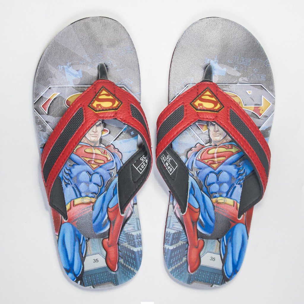  Sandal  Superman Spm 201 Remaja Hitam Shopee Indonesia