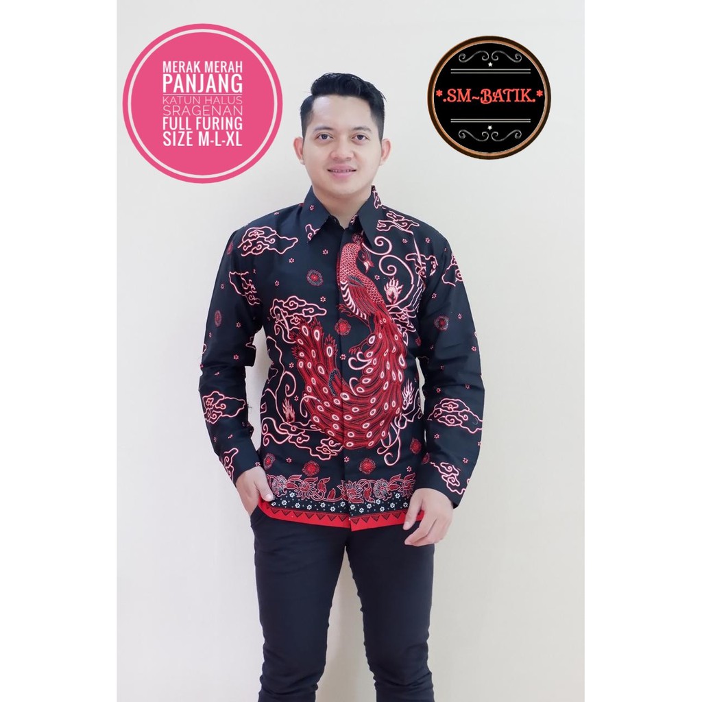 MERAK MERAH KEMEJA BATIK PRIA SOLO LENGAN PANJANG LAPIS FURING ATASAN BATIK PREMIUM MODERN BATIK SM ATASAN BATIK PREMIUM KATUN HALUS Merak Biru Ngopi Lapis Janji Kamulyan Krisnamukti Wulu Gading Wiraditya PARANG MERAH BLOUSE HARYONO NIRWANA WISAKA RAJASWA