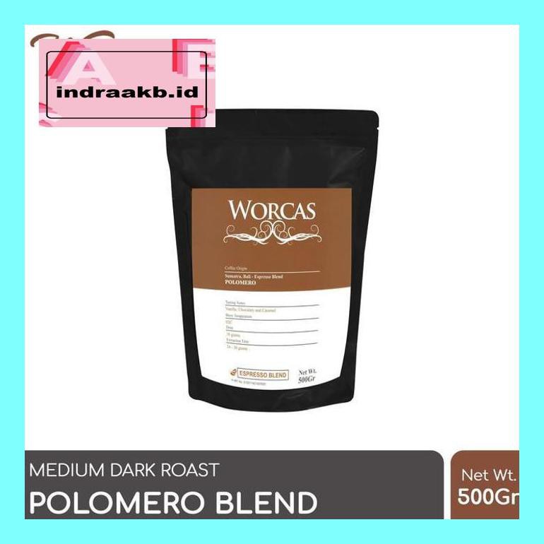 

Kops05X Kopi Polomero Espresso Blend 500 Gram (Biji/Bubuk) | Worcas Coffee - Kopi Biji Cof05Sc