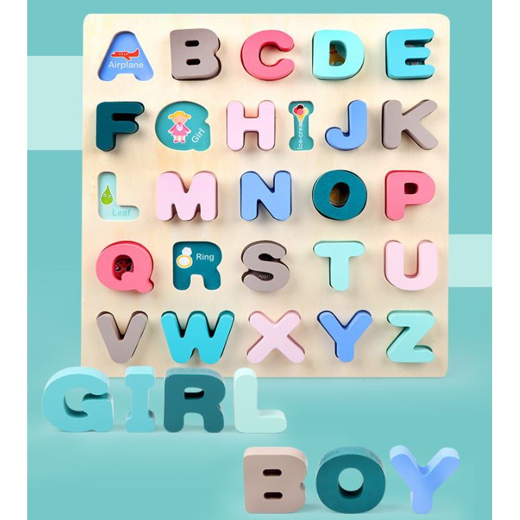 TweedyToys - Puzzle Chunky Huruf Makaron