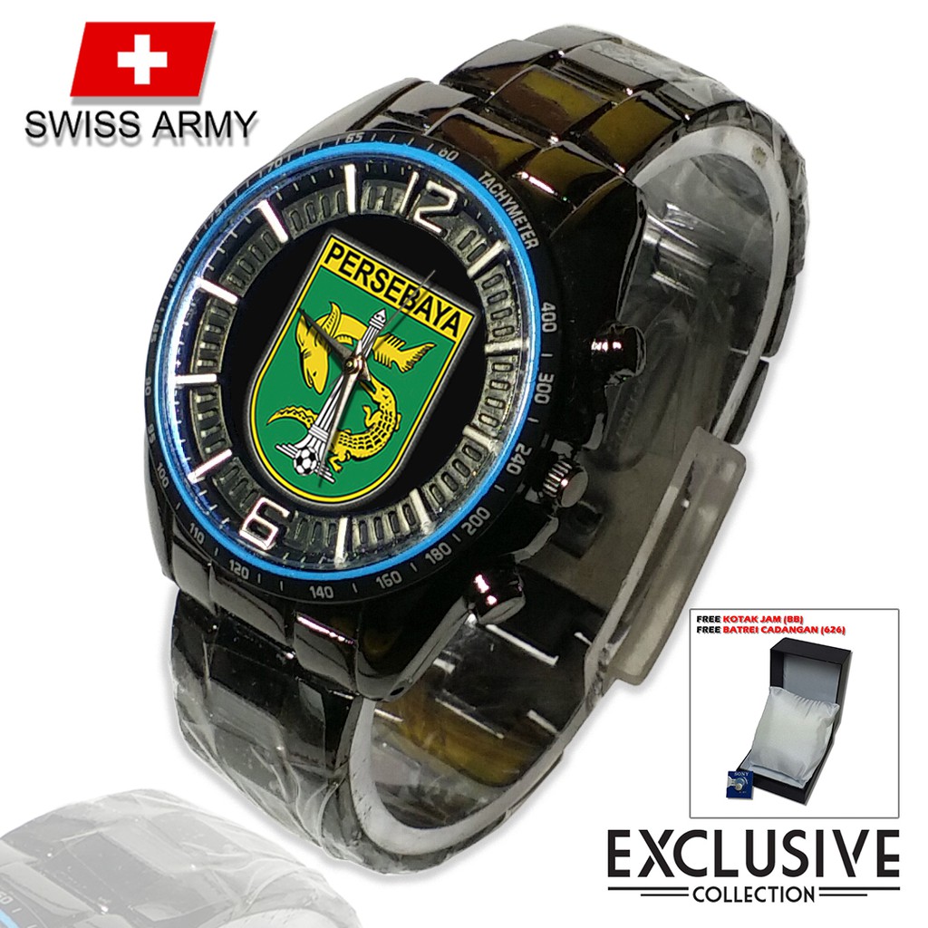 (Istimewa Bossque) Jam PERSEBAYA Rantai Sport (Elegan)