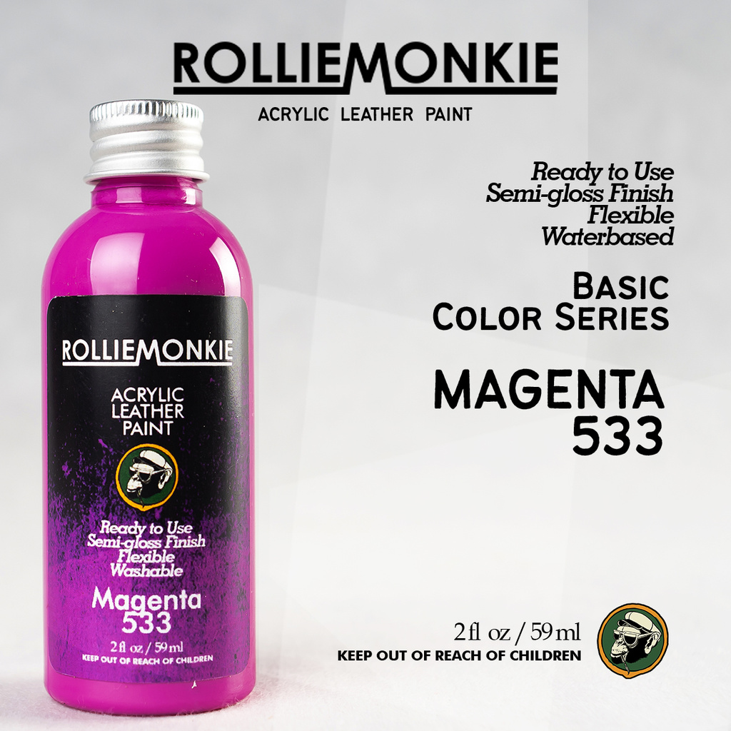 

Rolliemonkie Cat Acrylic Leather Paint - Magenta, not angelus