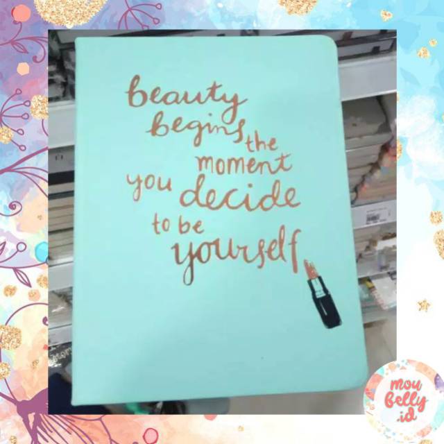

[NEW!] Notebook tosca & gold hologram / buku tosca aesthetic
