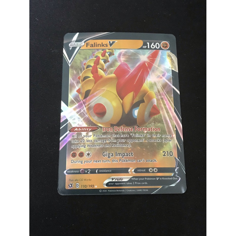Kartu Pokemon TCG Sword and Shield Basic V Full Art Falinks