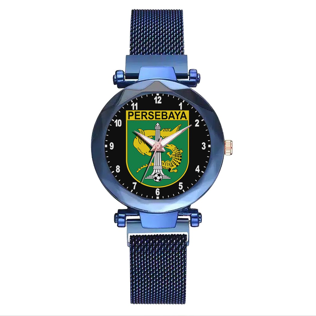 Jam Tangan Wanita Custom - Bonita PERSEBAYA MOTIF 4 Free Box &amp; Batre Cadangan