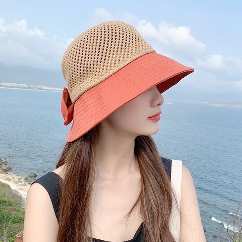 Topi Pantai Model Lipat Bahan Mesh Untuk Musim Panas 220329