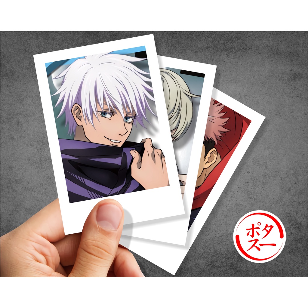 Koleksi Polaroid Anime Jujutsu Kaisen A - Itadori Fushiguro Kugisaki Gojo Sukuna Maki Inumaki Nanami Yuuta - Poster