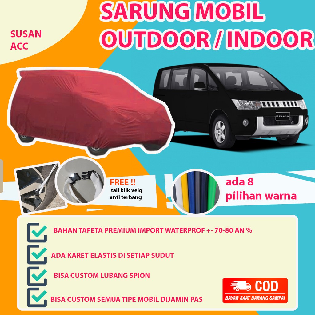 Body Cover OUTDOOR PREMIUM DELICA / Sarung Mobil Delica Cover Mobil Delica Selimut Mobil Delica