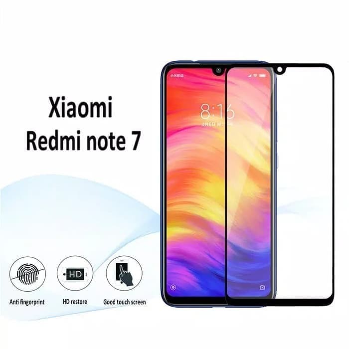 TEMPERED GLASS FULL LEM 5D 9D REDMI NOTE 7 - NOTE 7 PRO -ANTI GORES KACA FULLLEM - COVER