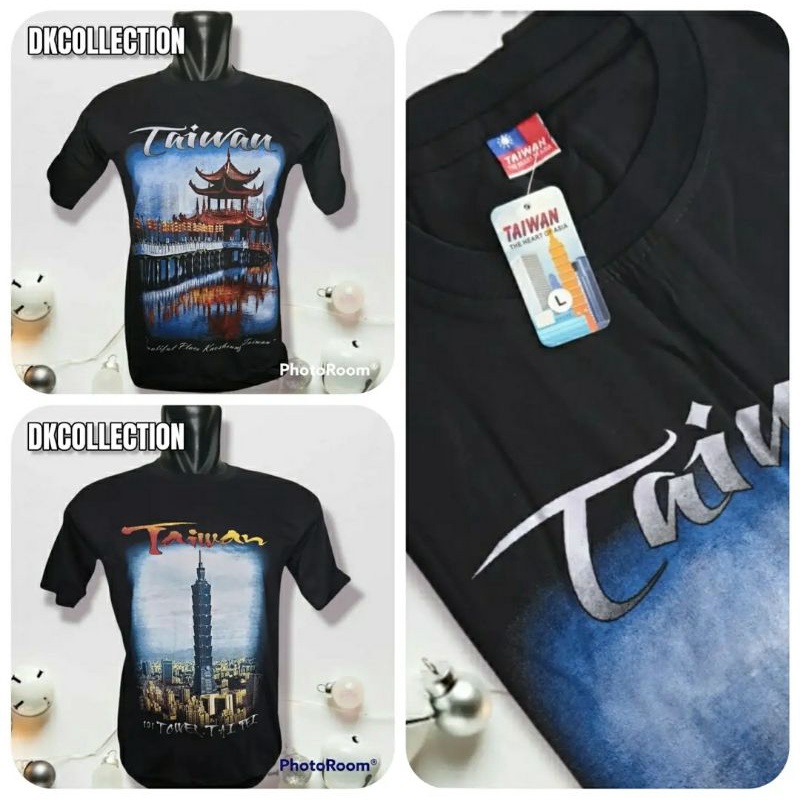 kaos taiwan hitam oleh oleh taipei souvenir baju taiwan merchandise kaos taiwan baju taipei kaos Tai