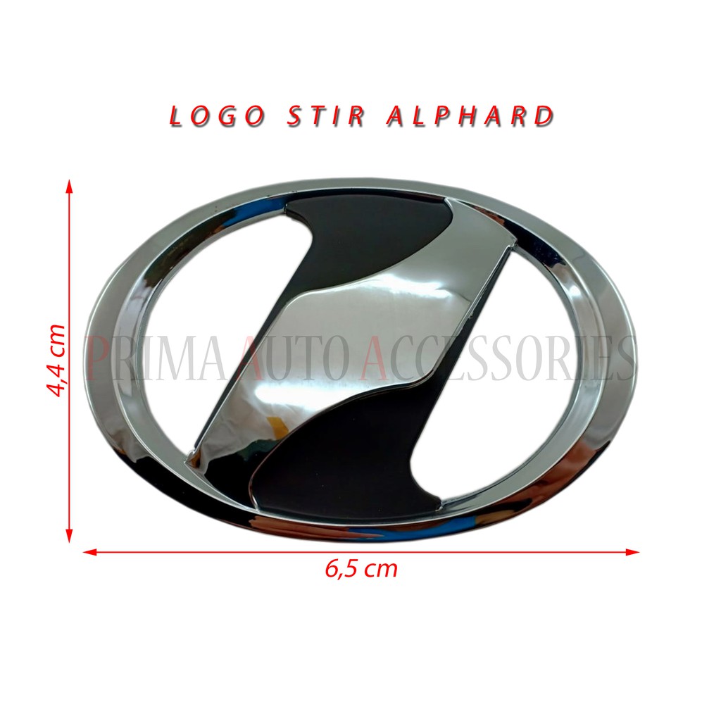 Logo Emblem Mobil Stir ALPHARD Chrome