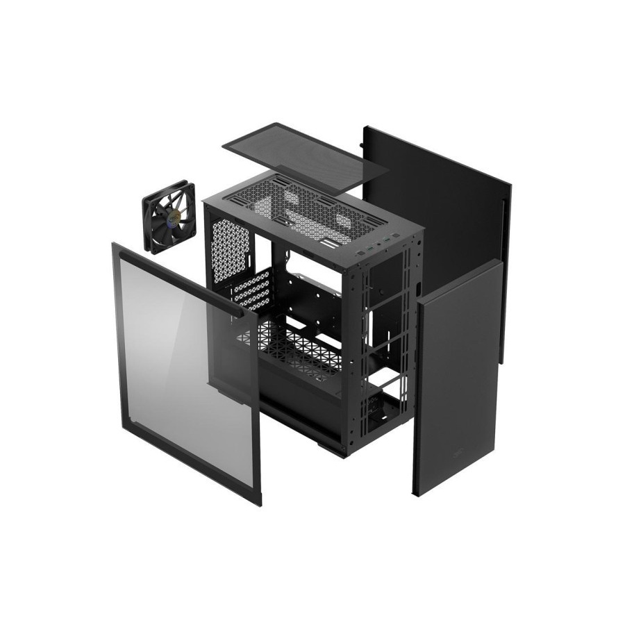 DEEPCOOL MACUBE 110 Black Tempered Glass Micro ATX Mid Tower PC Case