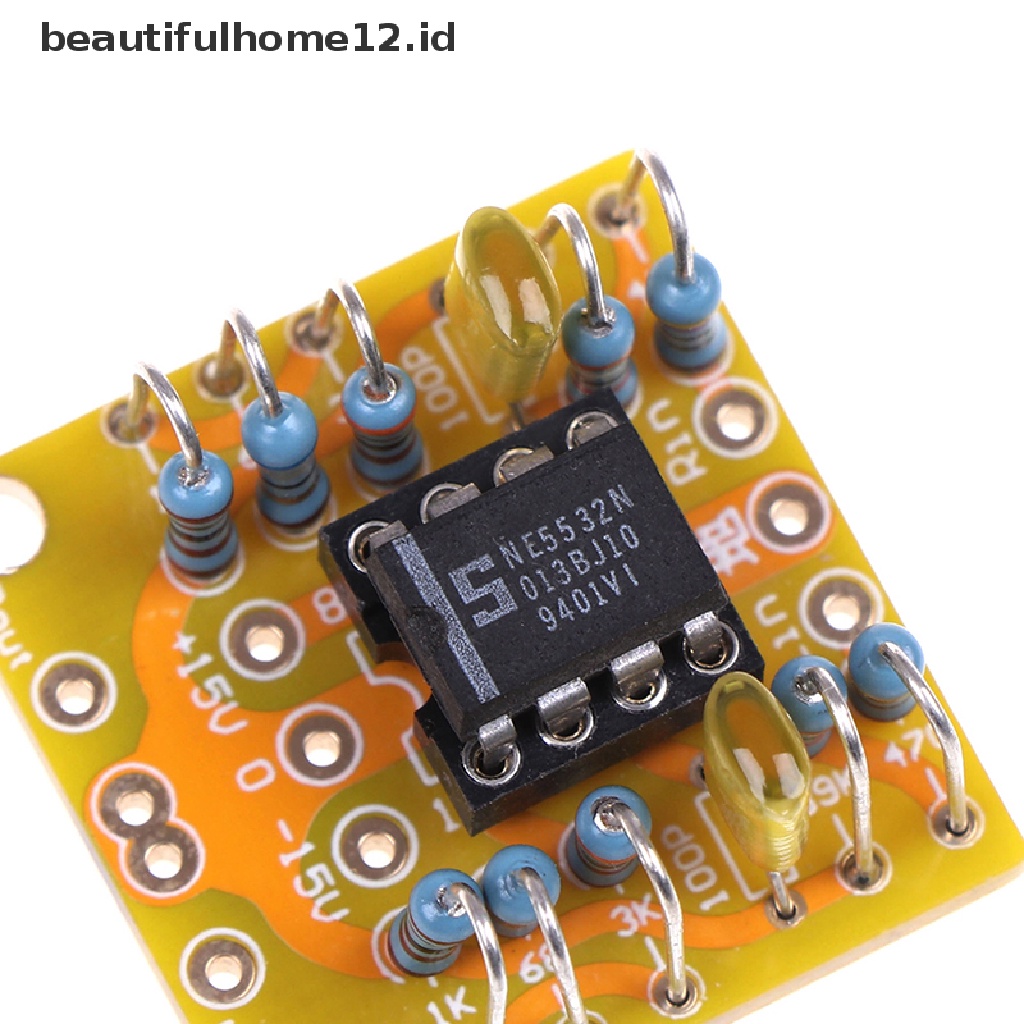 【beautifulhome12.id】 Dual OP Amp Board Preamp DC Amplification PCB for NE5532 OPA2134 OPA2604 AD826 .