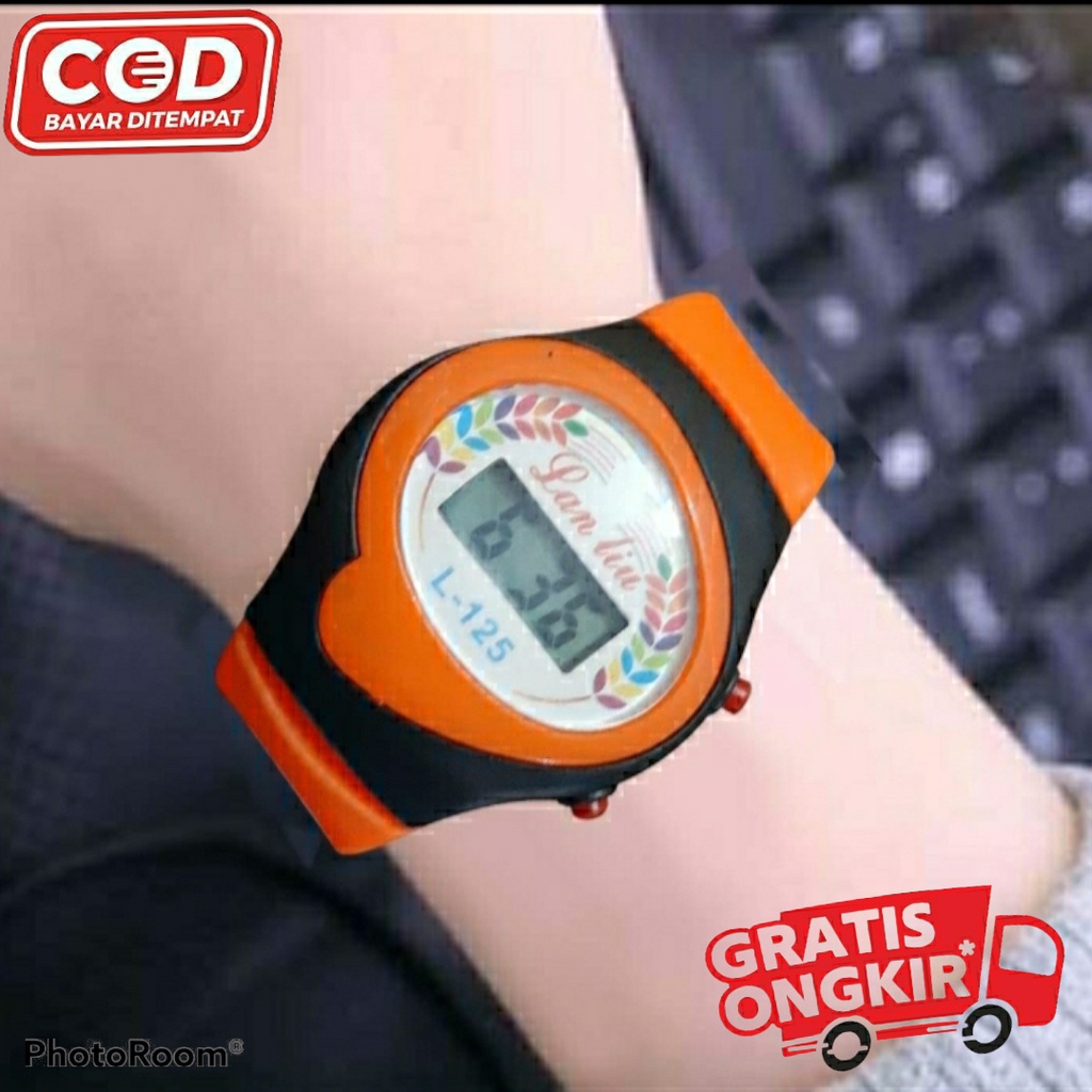 JAM TANGAN ANALOG CASUAL SIMPLE MINIMALIS KEREN UNISEX ANAK REMAJA COLOURFULL TALI KARET / BISA COD