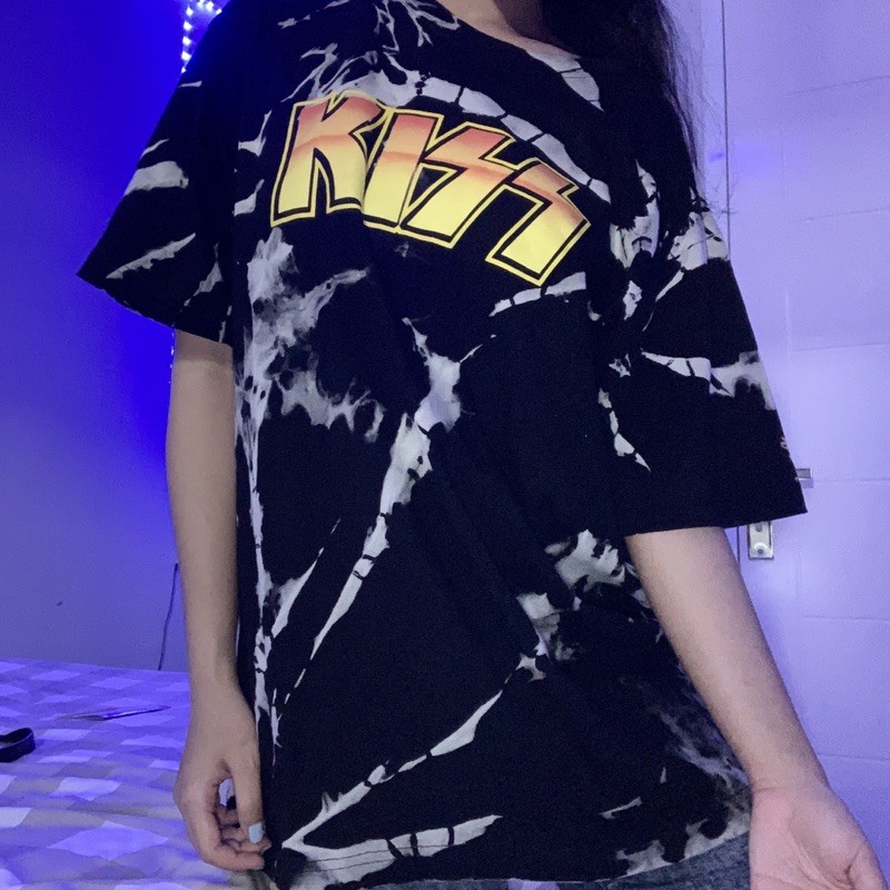 Kaos Band Kiss Tie Dye Top / Tee / Tshirt