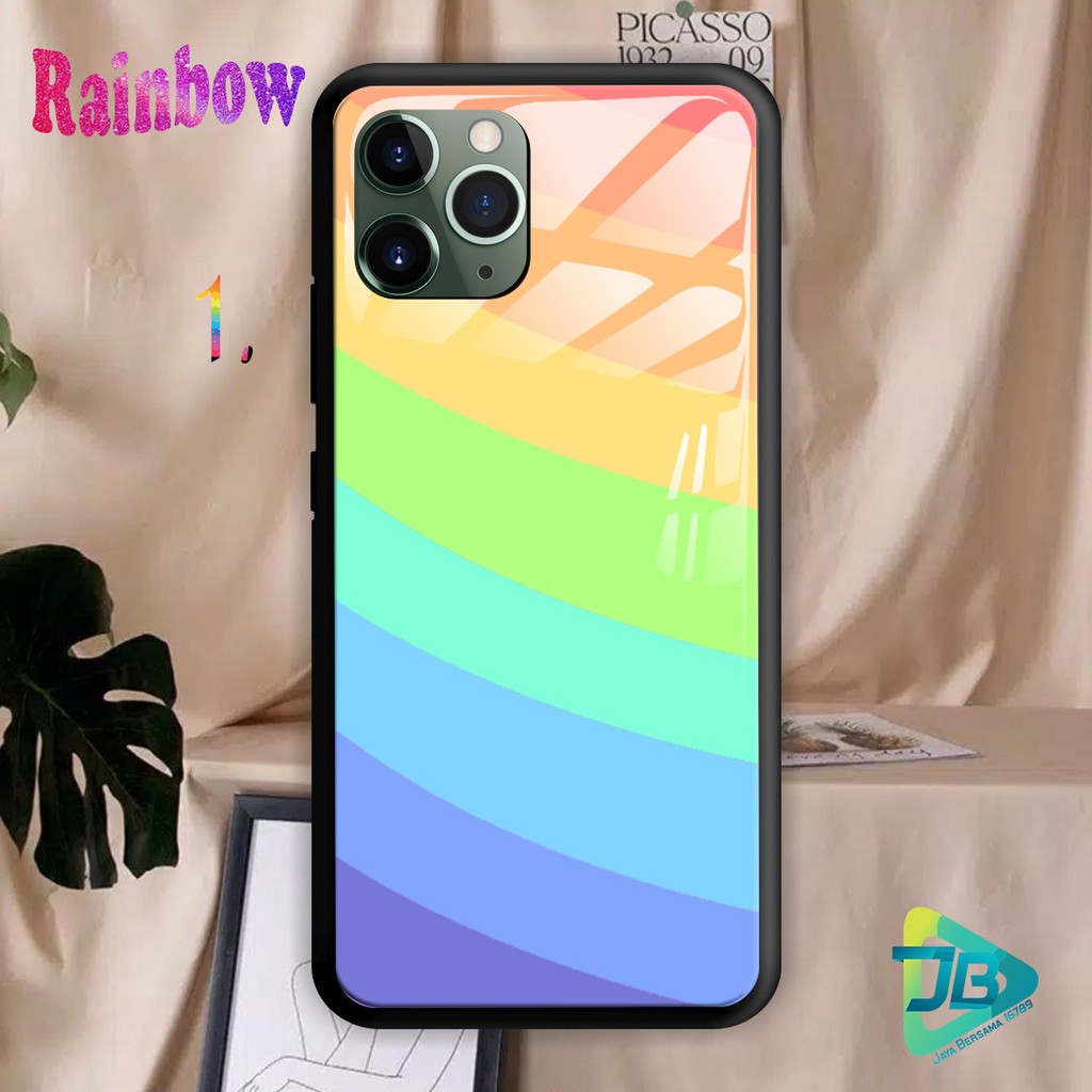 SOFTCASE BACK CASE GLASS KACA RAINBOW VIVO Y66 Y67 Y70S Y71 Y81 Y91C Y91 Y93 Y95 JB3600