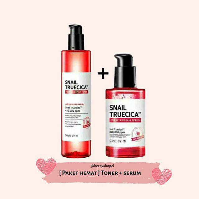SOME BY MI [Paket Hemat] Snail truecica miracle toner + serum