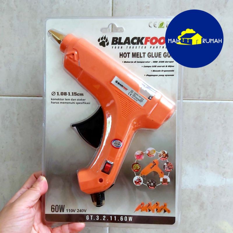 Alat Lem Tembak / Glue Gun Gluegun Gluestik SWITCH ON OFF - BLACKFOOT 60WATT 60W BESAR
