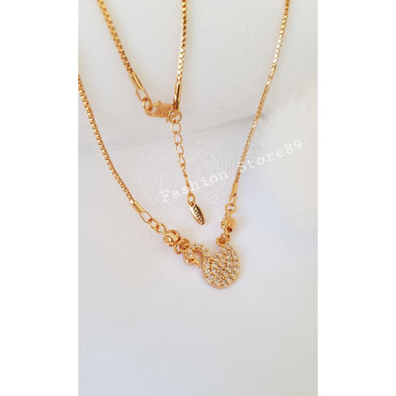 Swan Kalung import Xuping fashion terbaru Bestseller perhiasan xuping lapis emas 18k Angsa Cantik