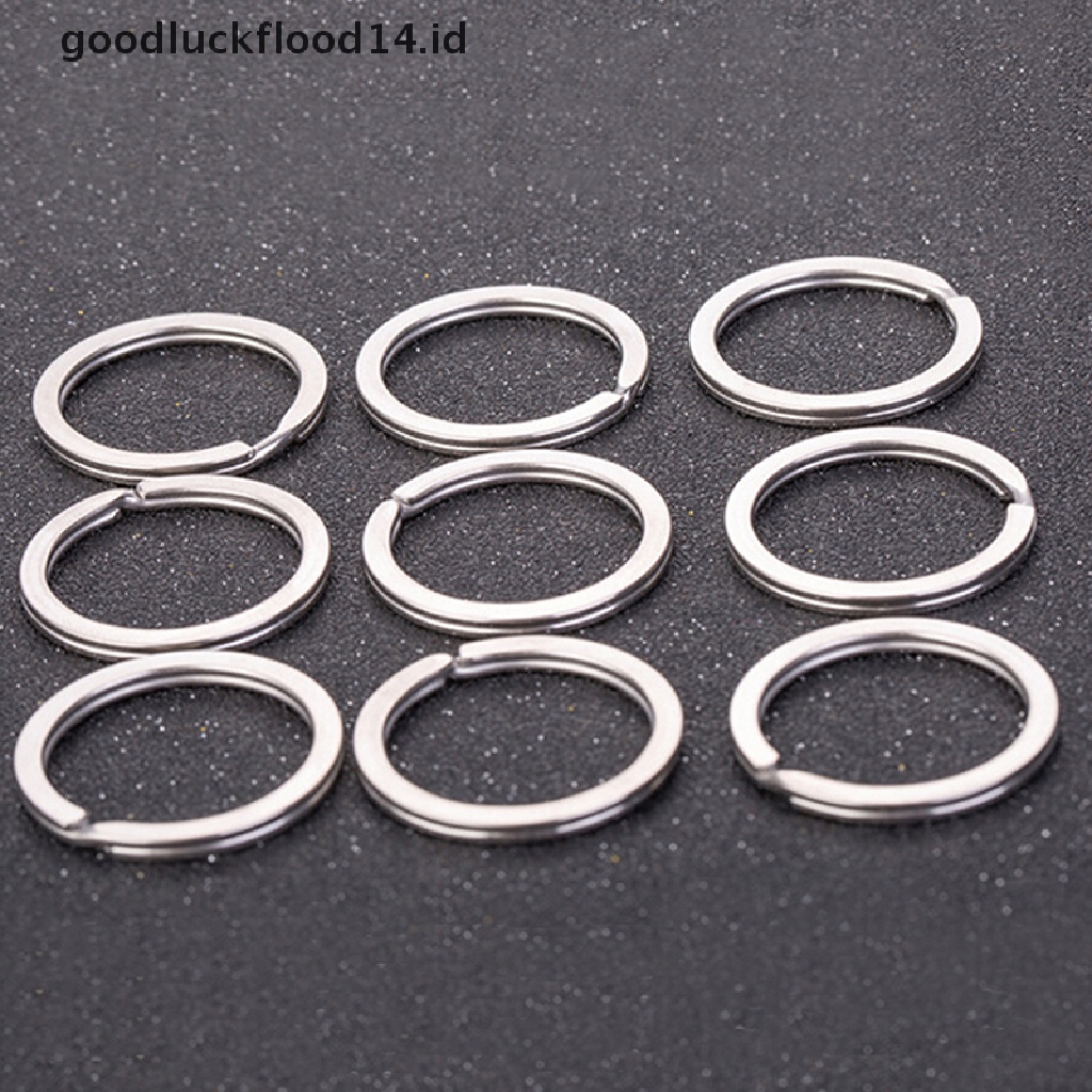 [OOID] 30PCS Polished Silver Split Ring Keyrings Key Chain Hoop Loop Key Holder DIY ID