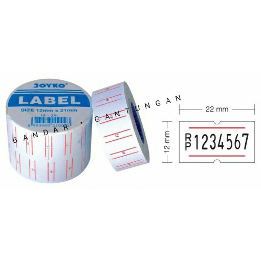 Kertas Label Harga 1 Line Refill Isi Ulang Labeller Merk Joyco Kertas Stiker Isi Ulang(PAK C)