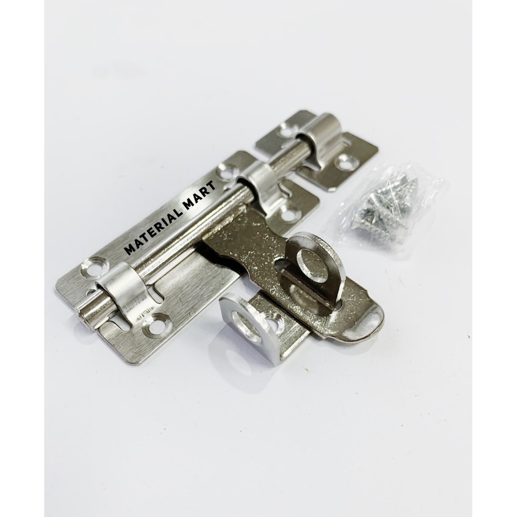 Grendel Gudang Slot Stainless 4 Inch | Grendel Pintu Selot 4&quot; | Overval | Material Mart