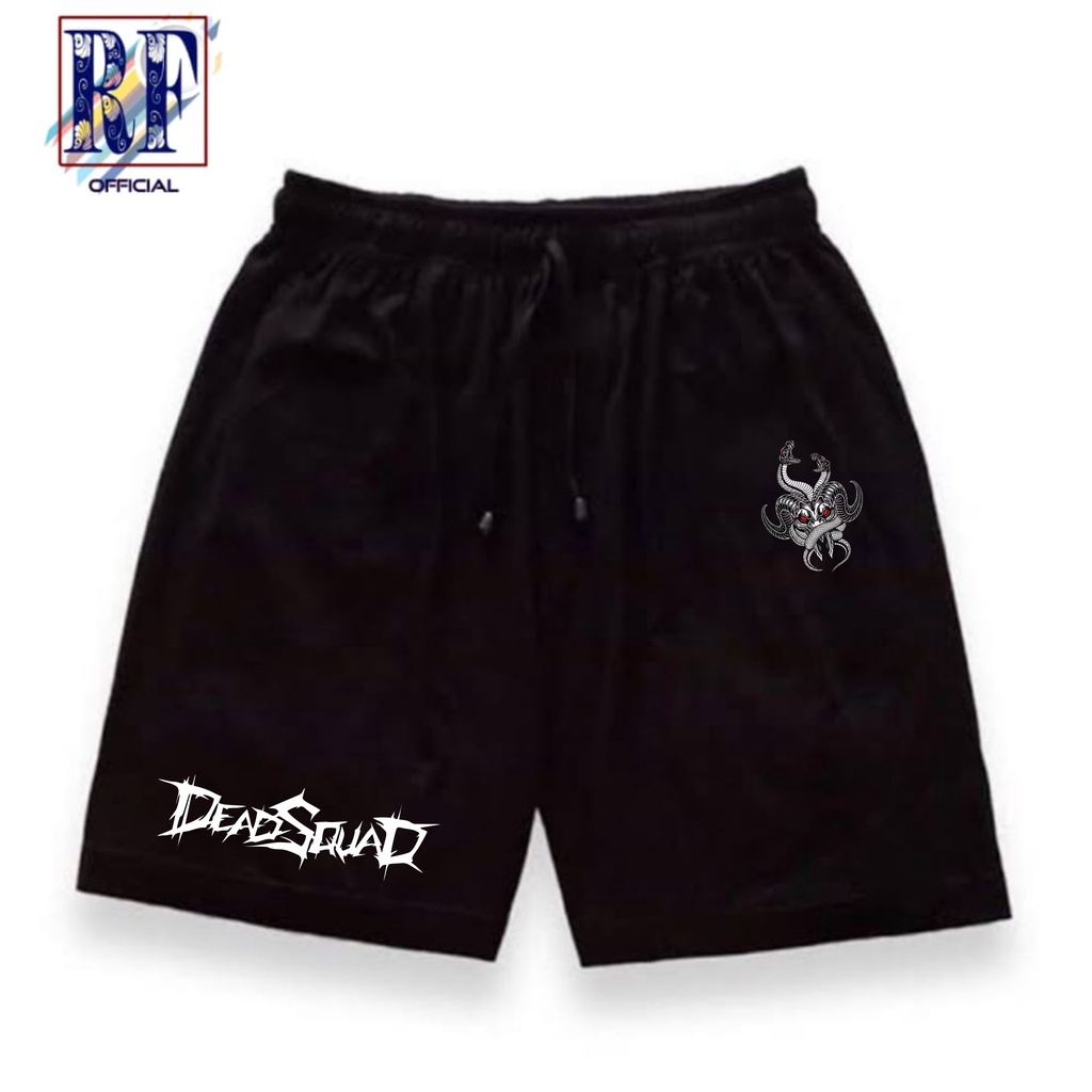 BOXER katun band DEADSQUAD logo PASUKAN MATI celana pendek BAND METAL tidur pria wanita shortpants d