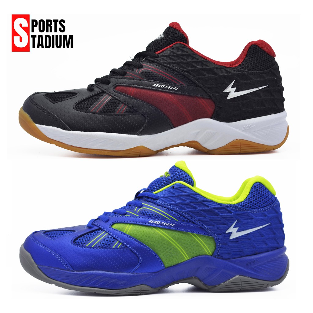 SEPATU BADMINTON EAGLE WARDENS HITAM / BIRU