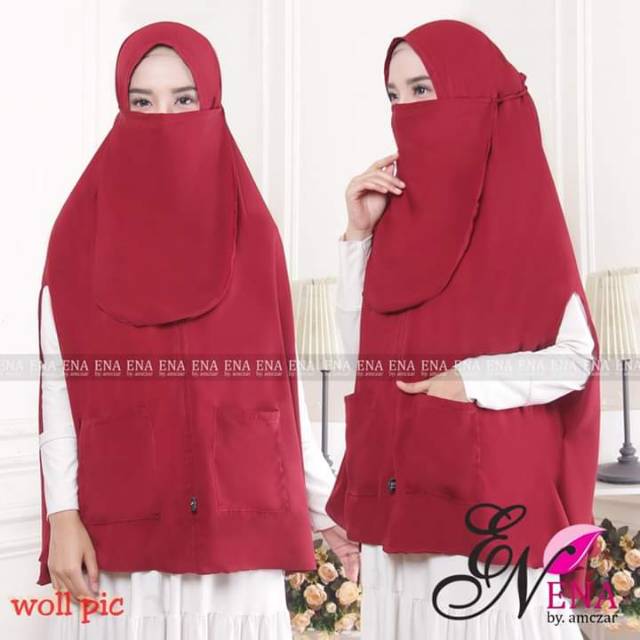 Kode 3095 khimar polos cadar/khimar jumbo polos cadar/khimar cardi jumbo polos
