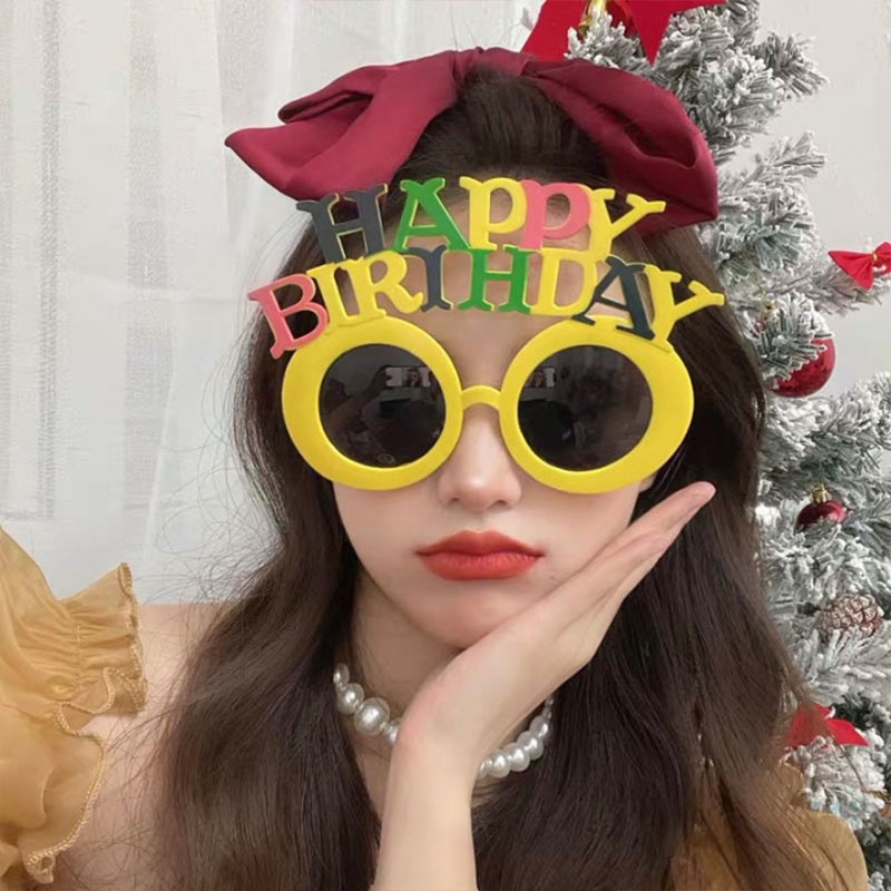COD❤️Kacamata Happy Birthday/Kacamata Ulang Tahun Birthday Glsses Untuk Dekorasi Pesta Untuk hadiah Ulang Tahun