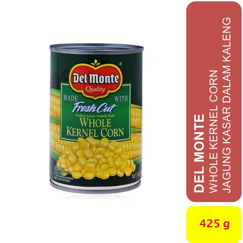 

Jagung Kasar Whole Corn kemasan Kaleng 426 g merk DEL MONTE