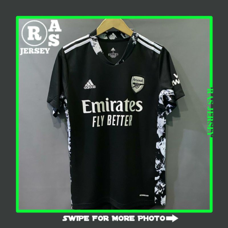 JERSEY ARSENAL GK HITAM NEW 2020-2021