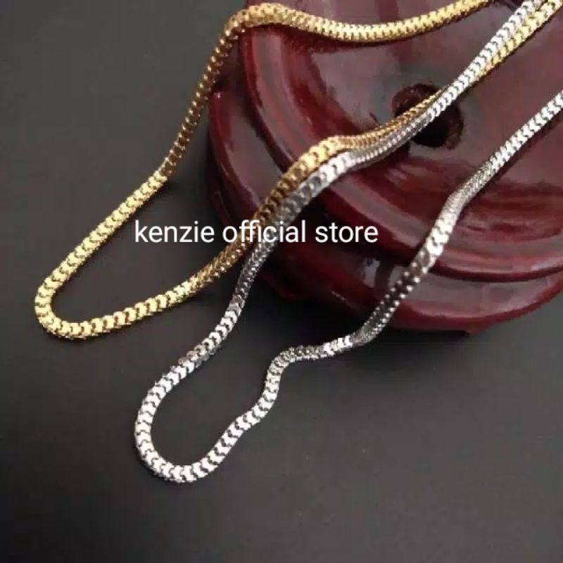 KALUNG TITANIUM MILANO 50CM ANTI KARAT SELAMANYA