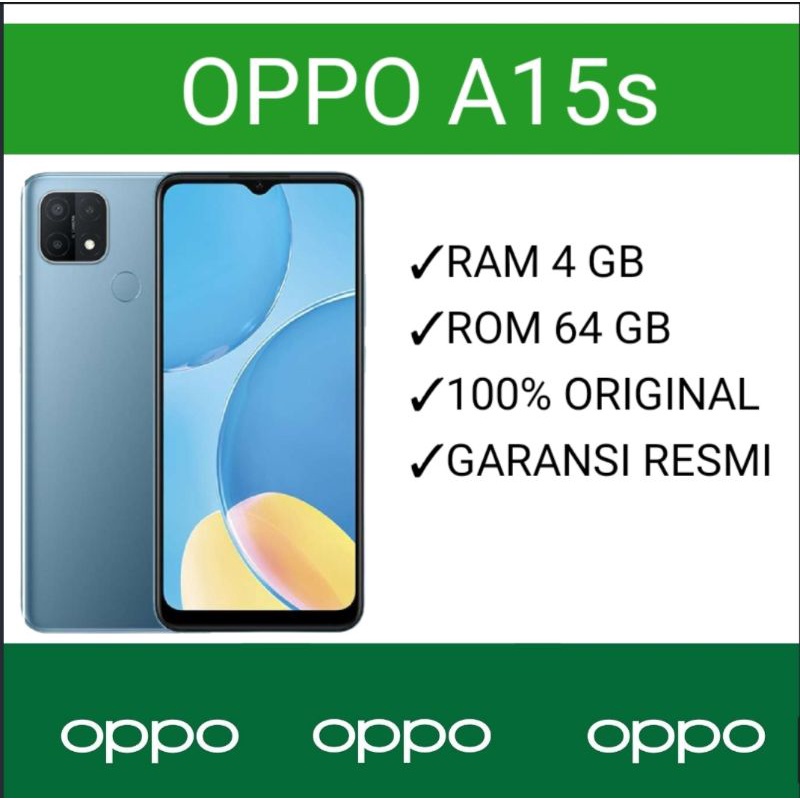OPPO A15s RAM 4GB/64GB GARANSI RESMI OPPO INDONESIA