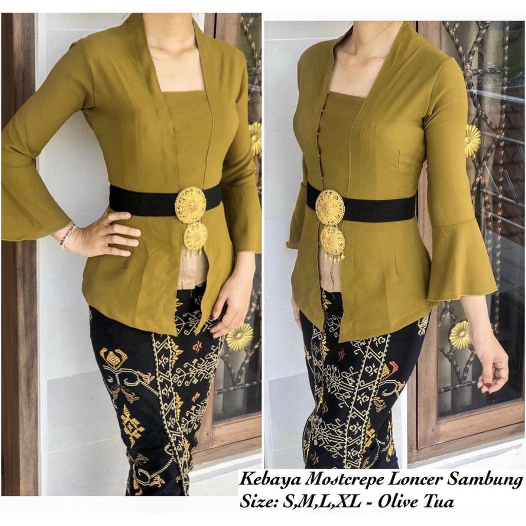 Setelan Kebaya Bali Mostcrepe Lengan Lonceng