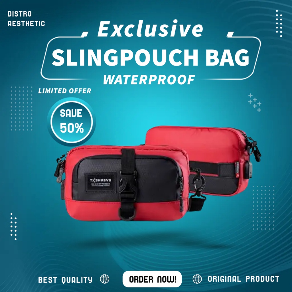 Tas Distro SlingBag Selempang Lempang Pria Pria waterproof Original Tas Samping Salempang Waistbag S