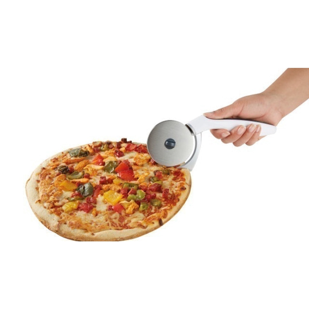 Pemotong Kue Pizza Roti Stainless Steel Roller Cutter