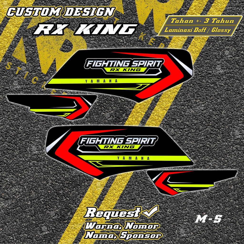 Striping Rx King Custom desain , Sticker Rx king Variasi Request Desain decal rx king M5