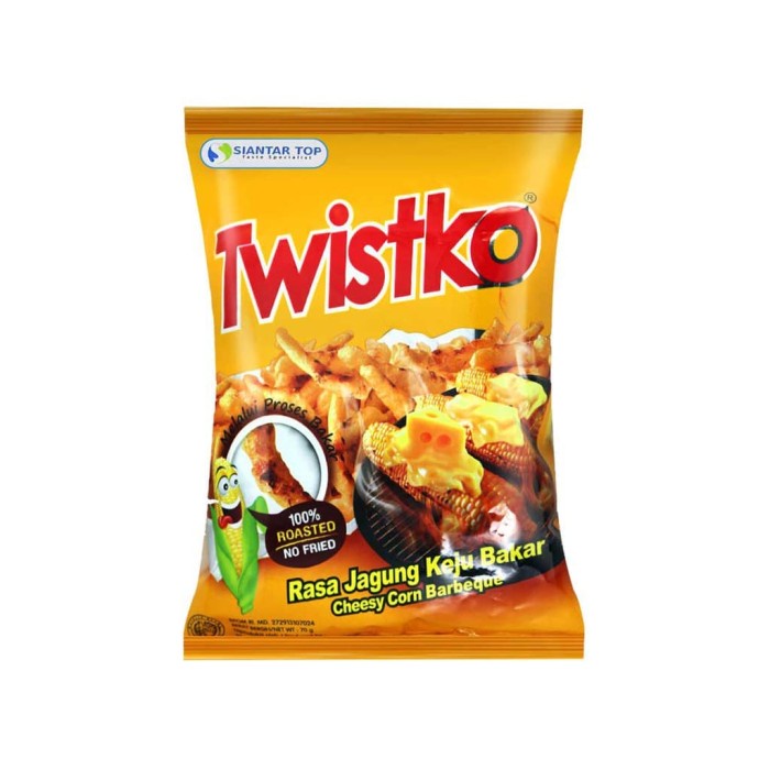 

SNACK TWISTKO JAGUNG BAKAR BBQ PREMIUM 70GR