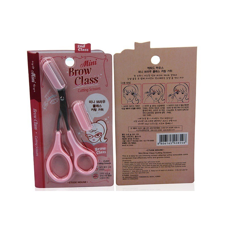 Sisir Alis + Gunting Alis Warna Pink