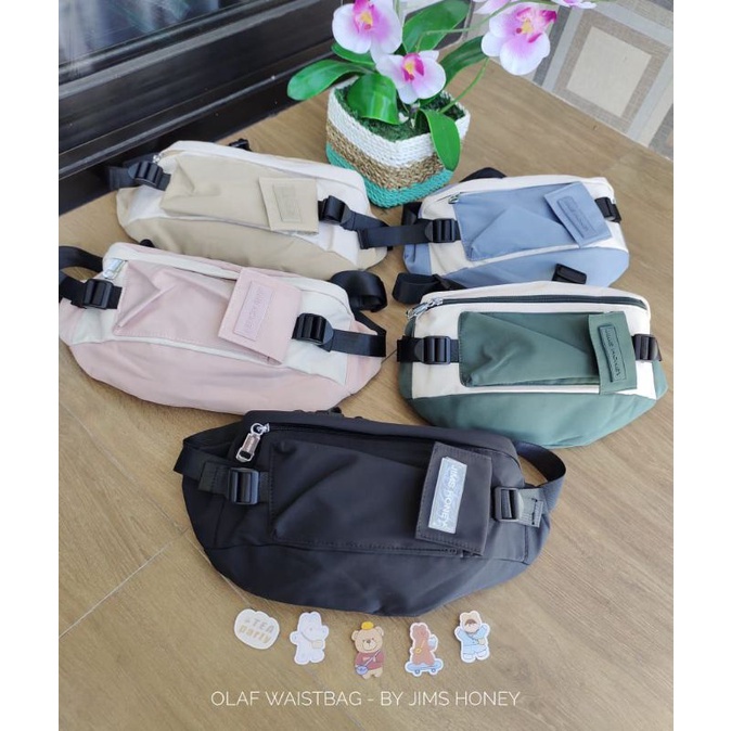 OLAF WAIST BAG JIMSHONEY UNISEX PARASUT GRATIS PIN LUCU