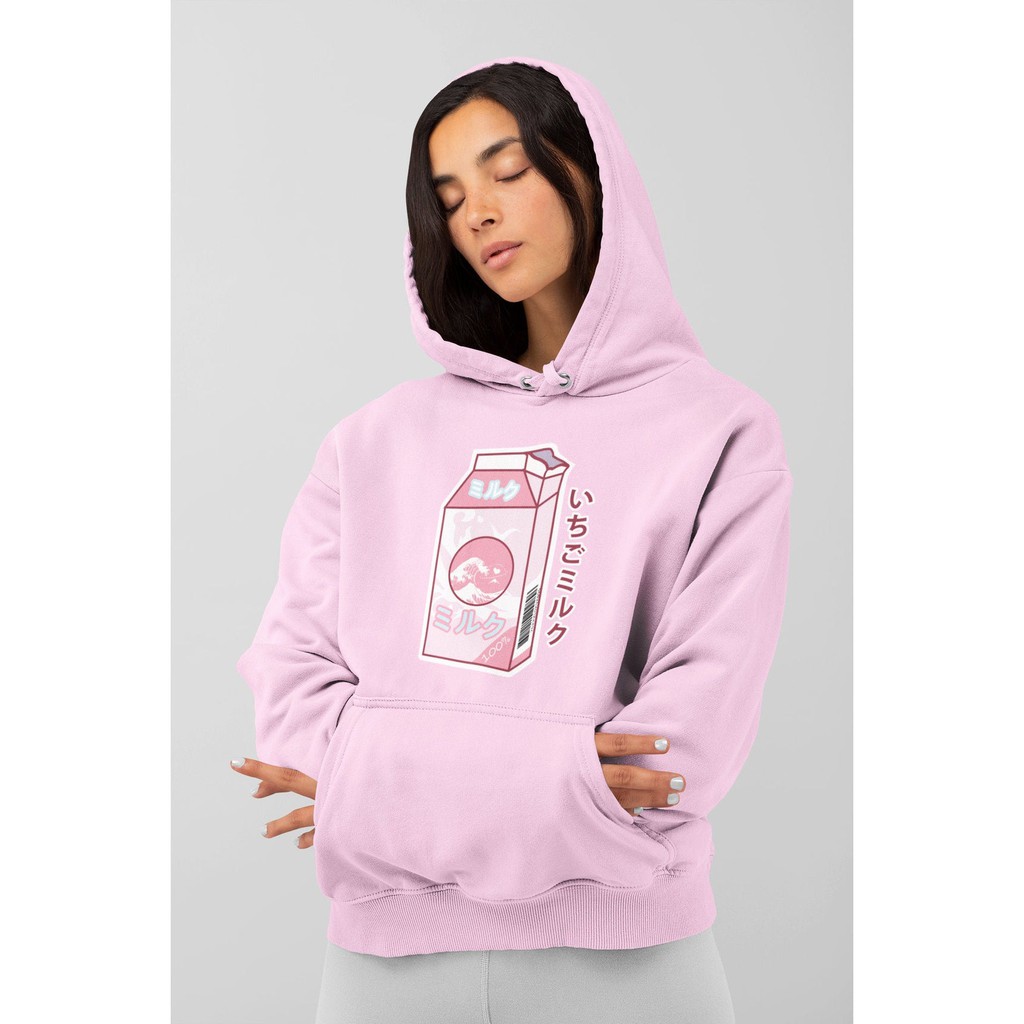 Hoodie Japanese Strawberry Milk Box