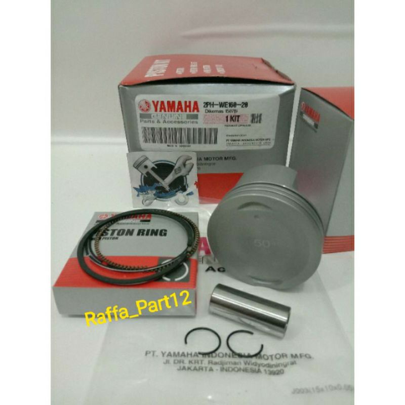 PISTON KIT RING SEHER OS-50/25 YAMAHA MIO M3 125/MIO SOUL GT 125(2PH-WE160-20)