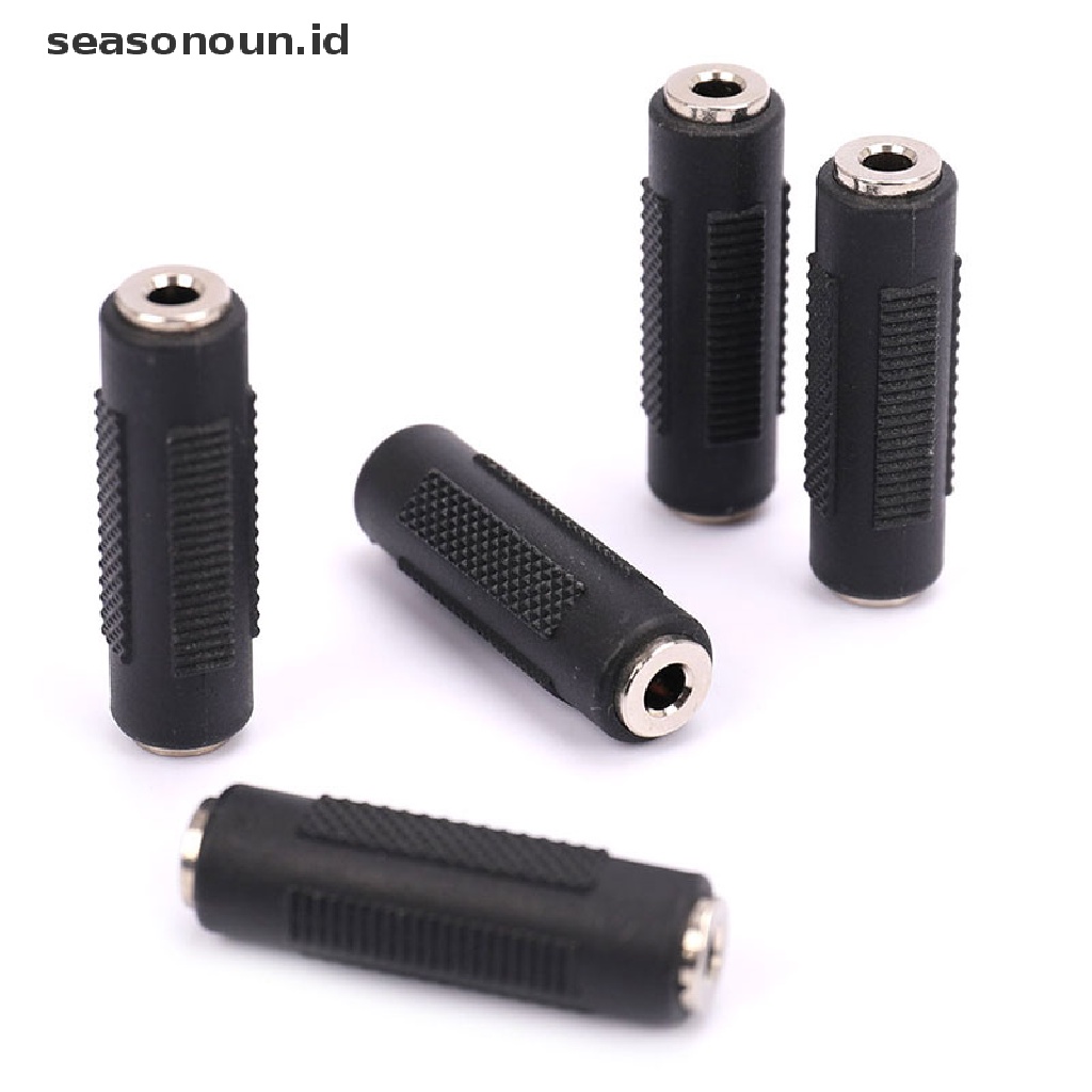 【seasonoun】 nickel Plated 3.5 mm Female to 3.5mm Female Jack Stereo Adapter Connector .