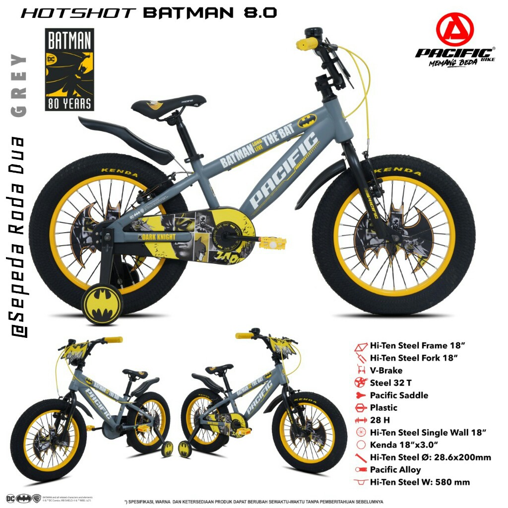 Sepeda BMX 18" Pacific Hotshot Batman 8.0